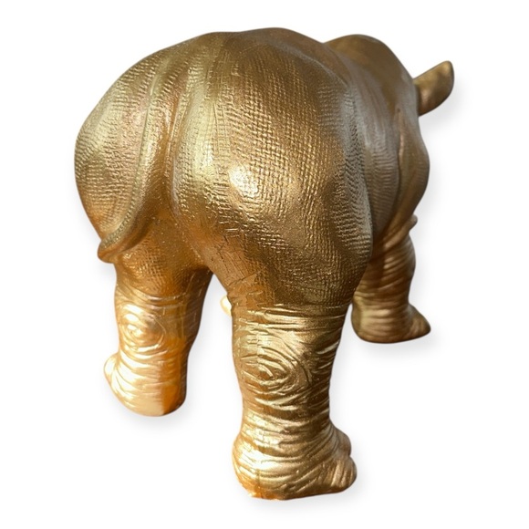 Gold Rhinoceros Figurine - Picture 5 of 9